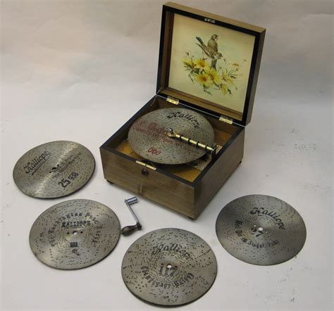 metal music box discs|antique cylinder music box.